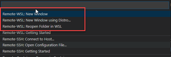 Visual studio Code connection to WSL2