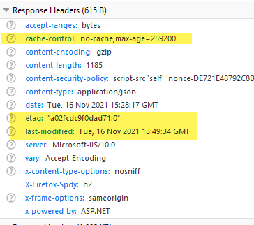 IIS now correctly include cache-control header