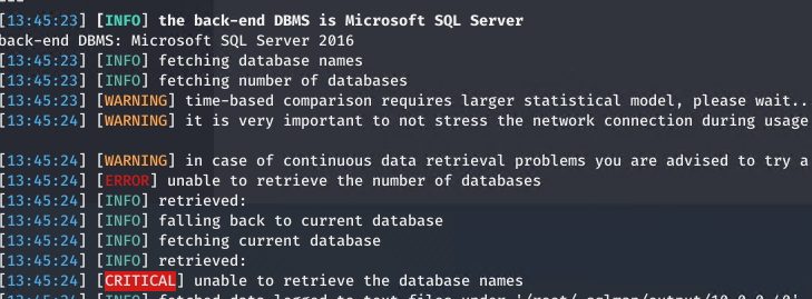 Sql map is unable to map database list