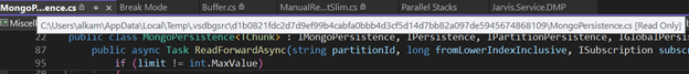 Visual Studio uses Azure DevOps symbol server to download source files