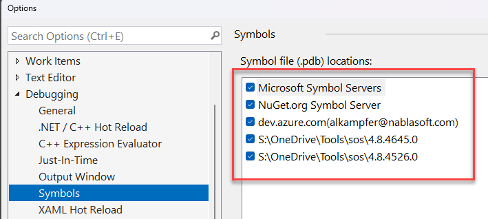 Add all versions of the framework/SOS in your debugging symbols settings